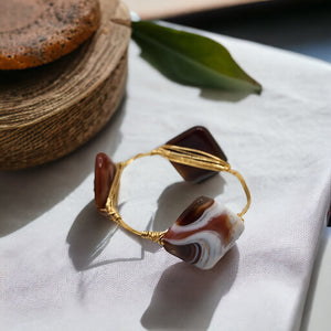 Wire wrap Bangle - Pralines