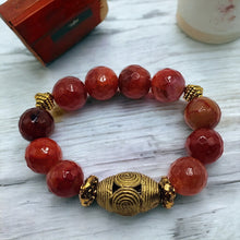Load image into Gallery viewer, Carnelian Agate Stretch Bracelet
